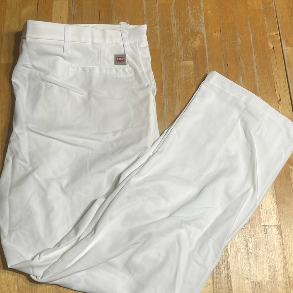 Red Kap white chef/cook work pants